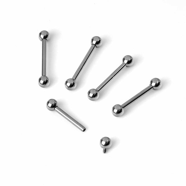 Titanium 14ga Internally Threaded Straight Barbell