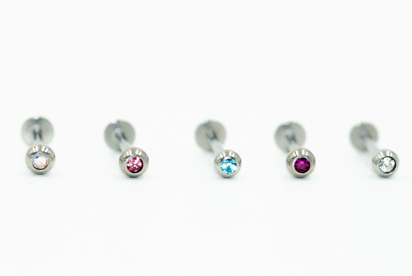 Gem Labret (Externally Threaded)