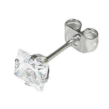 Prong Set Gem Earrings (Square)