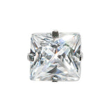 Prong Set Gem Earrings (Square)