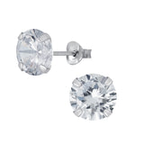 Prong Set Gem Earrings (Round)