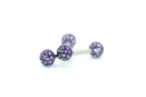 Tiffany Nipple Barbell (Purple)